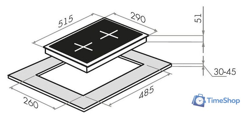 Варочная панель MAUNFELD EGHS.32.3ESD/G - Изображение №2 — Интернет-магазин Time-Shop