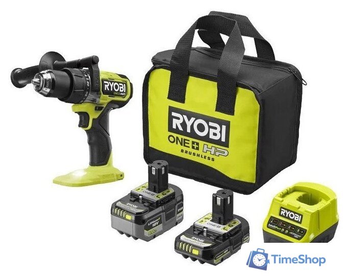 Ударная дрель-шуруповерт Ryobi RPD18X-2C52S 5133005527 (с 2-мя АКБ 2 Ач+5 Ач, сумка) - Изображение №1 — Интернет-магазин Time-Shop
