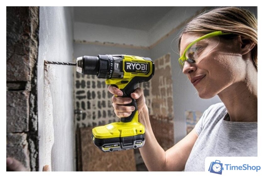 Ударная дрель-шуруповерт Ryobi RPD18X-2C52S 5133005527 (с 2-мя АКБ 2 Ач+5 Ач, сумка) - Изображение №2 — Интернет-магазин Time-Shop