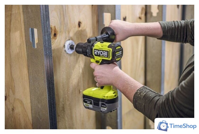 Ударная дрель-шуруповерт Ryobi RPD18X-2C52S 5133005527 (с 2-мя АКБ 2 Ач+5 Ач, сумка) - Изображение №4 — Интернет-магазин Time-Shop