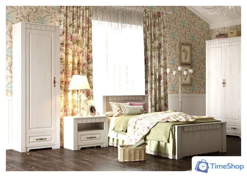 Тумба Мебельград Прованс 60.2х41х51 (бодега белая/платина премиум) - Изображение №4 — Интернет-магазин Time-Shop