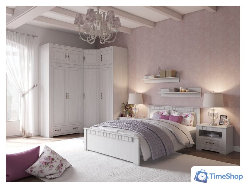 Тумба Мебельград Прованс 60.2х41х51 (бодега белая/платина премиум) - Изображение №3 — Интернет-магазин Time-Shop