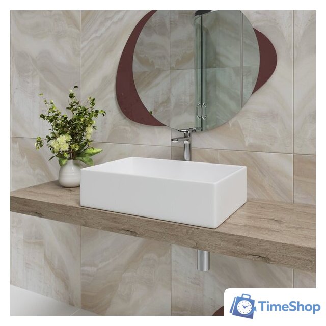 Умывальник Lauter 21518-1 + клапан 21190W + сифон 21635W (белый матовый) - Изображение №11 — Интернет-магазин Time-Shop