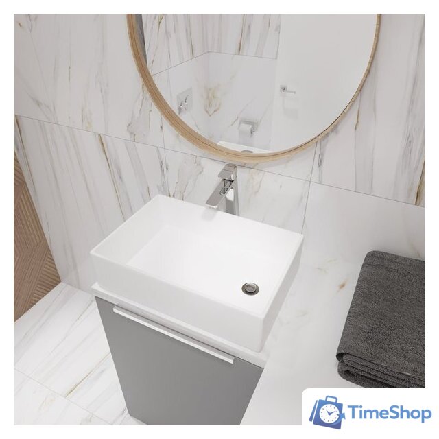 Умывальник Lauter 21518-1 + клапан 21190W + сифон 21635W (белый матовый) - Изображение №8 — Интернет-магазин Time-Shop