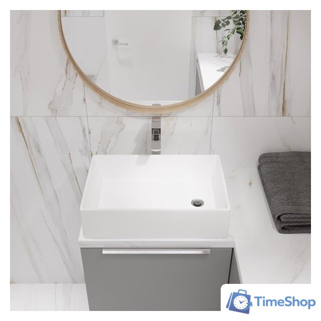 Умывальник Lauter 21518-1 + клапан 21190W + сифон 21635W (белый матовый) - Изображение №7 — Интернет-магазин Time-Shop