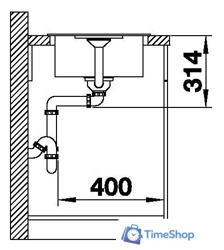 Кухонная мойка Blanco Favum 45 S 527266 (вулканический серый) - Изображение №6 — Интернет-магазин Time-Shop