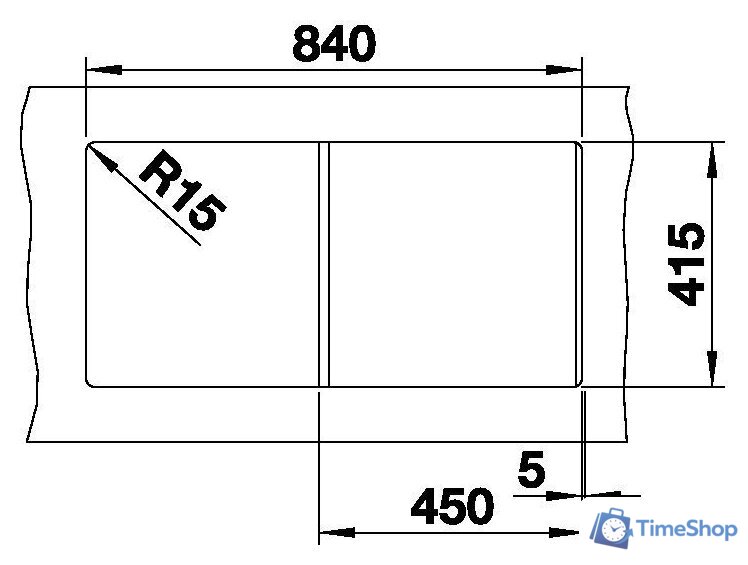 Кухонная мойка Blanco Favum 45 S 527266 (вулканический серый) - Изображение №4 — Интернет-магазин Time-Shop