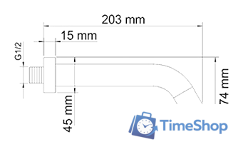 Излив Wasserkraft A018 - Изображение №3 — Интернет-магазин Time-Shop