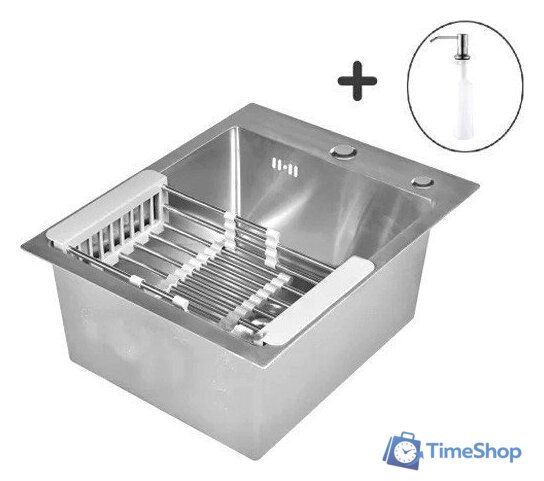 Кухонная мойка Wisent WS-34050/GER013 (с сифоном, дозатором и коландером) - Изображение №1 — Интернет-магазин Time-Shop