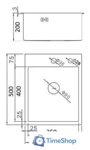 Кухонная мойка Wisent WS-34050/GER013 (с сифоном, дозатором и коландером) - Изображение №13 — Интернет-магазин Time-Shop