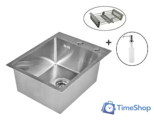 Кухонная мойка Wisent WS-34050/GER013 (с сифоном, дозатором и коландером) - Изображение №11 — Интернет-магазин Time-Shop
