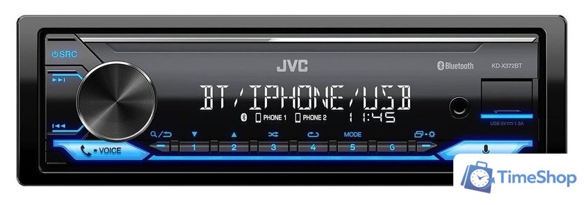 USB-магнитола JVC KD-X372BT - Изображение №1 — Интернет-магазин Time-Shop
