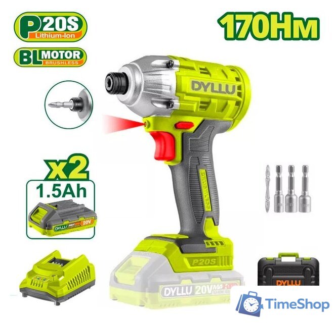 Винтоверт Dyllu DTCD2512 (с 2-мя АКБ, кейс) - Изображение №1 — Интернет-магазин Time-Shop