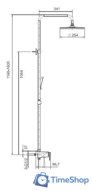 Душевая система  Gappo G2495-5 - Изображение №14 — Интернет-магазин Time-Shop