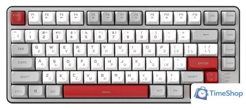 Клавиатура Ritmix RKB-681BL (серый/белый) - Изображение №1 — Интернет-магазин Time-Shop