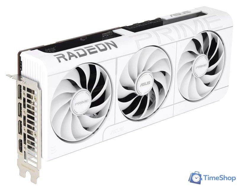 Видеокарта ASUS Prime Radeon RX 9070 XT White OC Edition 16GB GDDR6 PRIME-RX9070XT-O16G-WHITE - Изображение №1 — Интернет-магазин Time-Shop