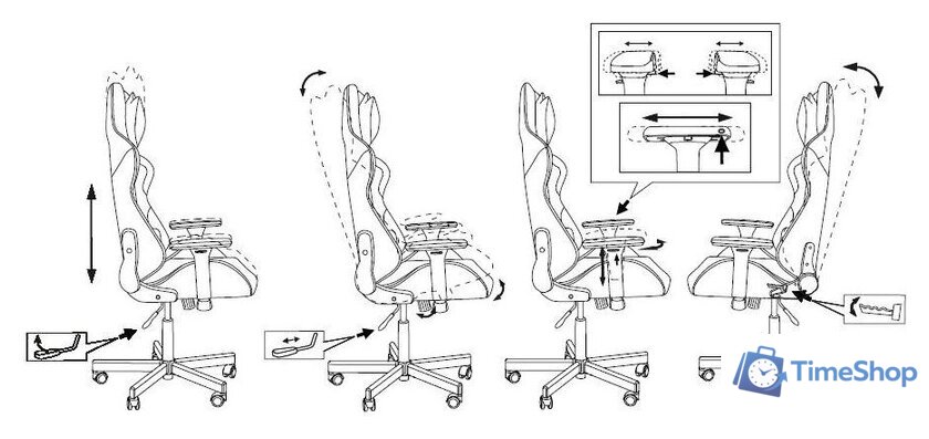 Игровое (геймерское) кресло Knight Armor (черный) - Изображение №26 — Интернет-магазин Time-Shop