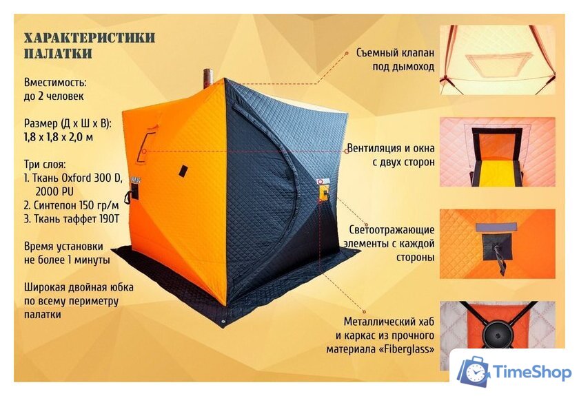 Палатка для зимней рыбалки Ex-Pro Winter 1 7EXW1CA (камуфляж) - Изображение №17 — Интернет-магазин Time-Shop