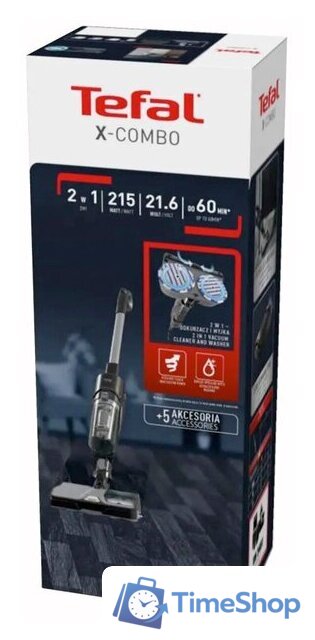 Вертикальный моющий пылесос Tefal X-Combo GF3039WO - Изображение №11 — Интернет-магазин Time-Shop