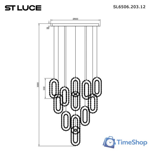 Подвесная люстра ST Luce SL6506.203.12 - Изображение №4 — Интернет-магазин Time-Shop