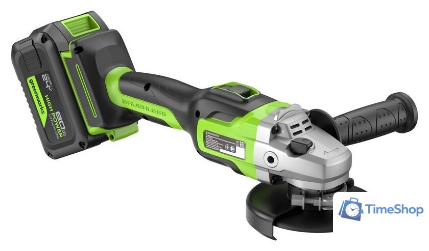 Угловая шлифмашина Greenworks GD24AG 3200207CUH (с 1-м АКБ) - Изображение №4 — Интернет-магазин Time-Shop