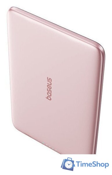 Внешний аккумулятор Baseus PicoGo AM41 Ultra-Slim Magnetic Power Bank 5000mAh (розовый) - Изображение №2 — Интернет-магазин Time-Shop