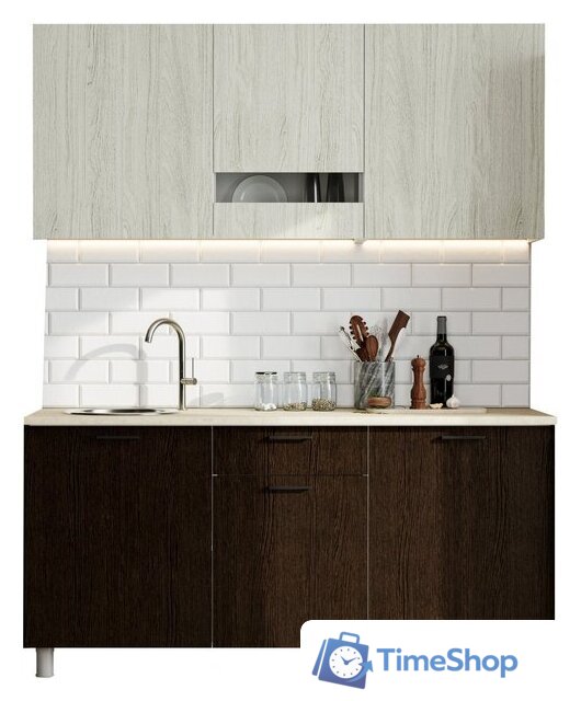 Готовая кухня SV-Мебель Розалия 1.7 (белый/ясень анкор светлый/дуб венге/семолина бежевый) - Изображение №1 — Интернет-магазин Time-Shop