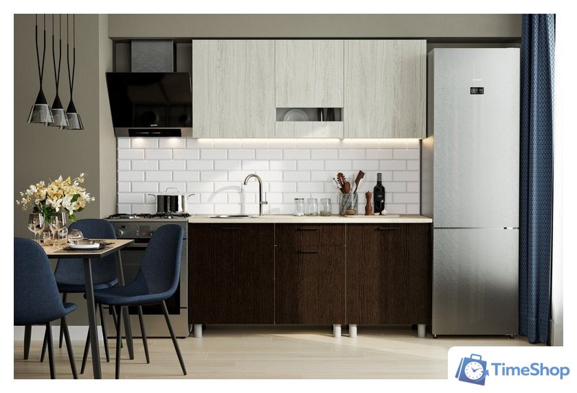 Готовая кухня SV-Мебель Розалия 1.7 (белый/ясень анкор светлый/дуб венге/семолина бежевый) - Изображение №2 — Интернет-магазин Time-Shop