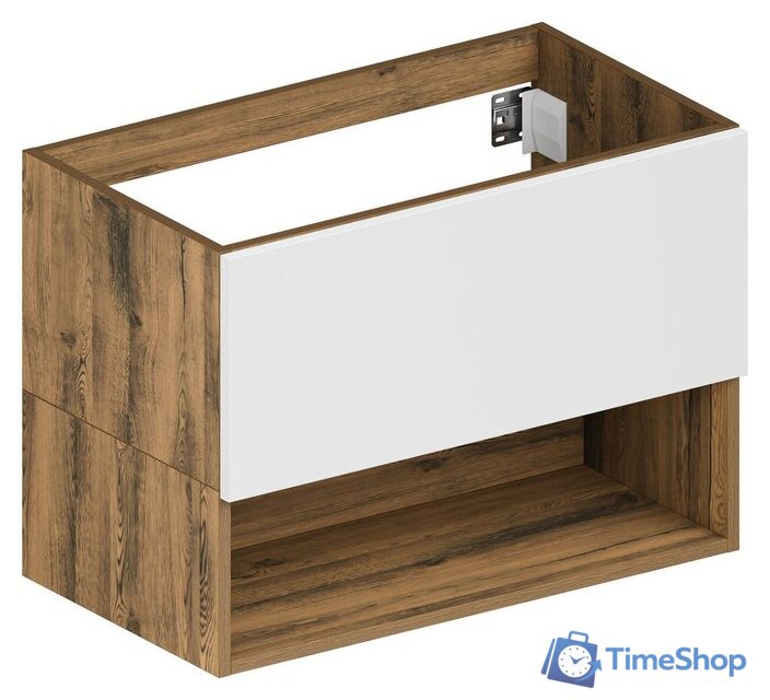  ЗОВ Тумба под умывальник Кито-2 100 2K100LA0MWMC (аттик/белый матовый) - Изображение №1 — Интернет-магазин Time-Shop