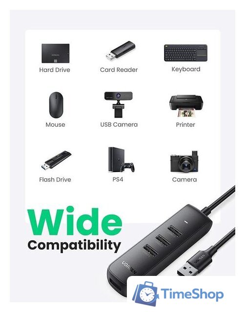 USB-хаб Ugreen CM416 10915 - Изображение №4 — Интернет-магазин Time-Shop