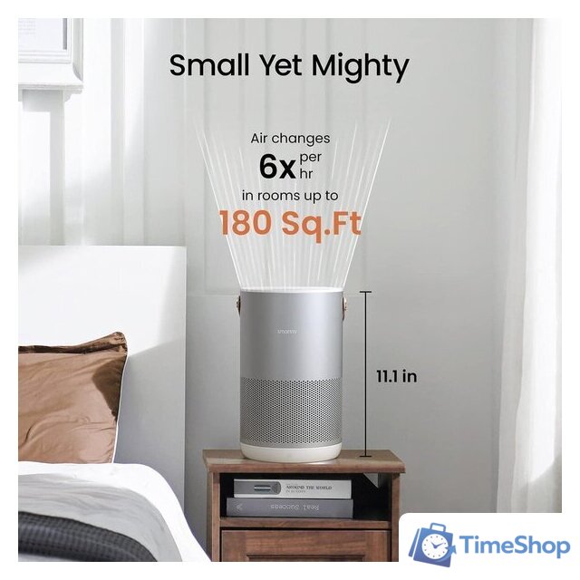 Очиститель воздуха SmartMi Air Purifier P1 ZMKQJHQP12 (международная версия, серебристый) - Изображение №3 — Интернет-магазин Time-Shop