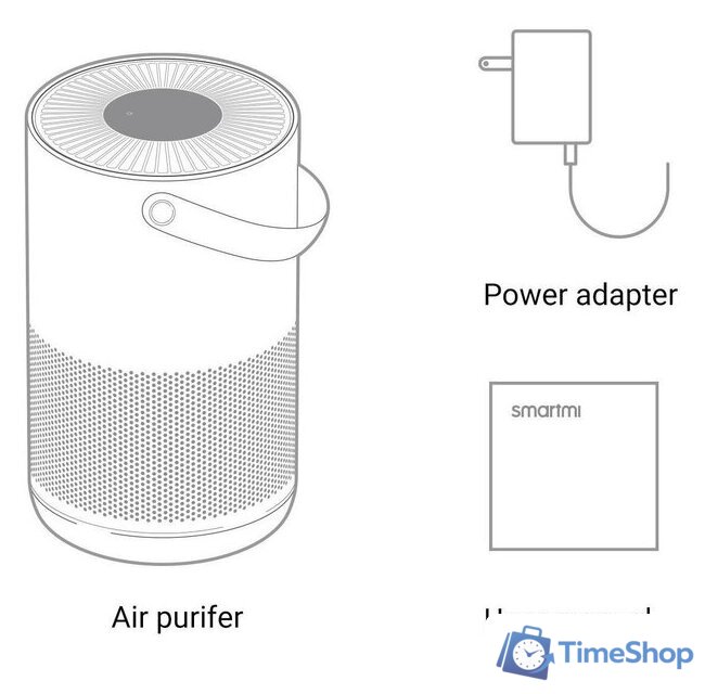 Очиститель воздуха SmartMi Air Purifier P1 ZMKQJHQP12 (международная версия, серебристый) - Изображение №15 — Интернет-магазин Time-Shop