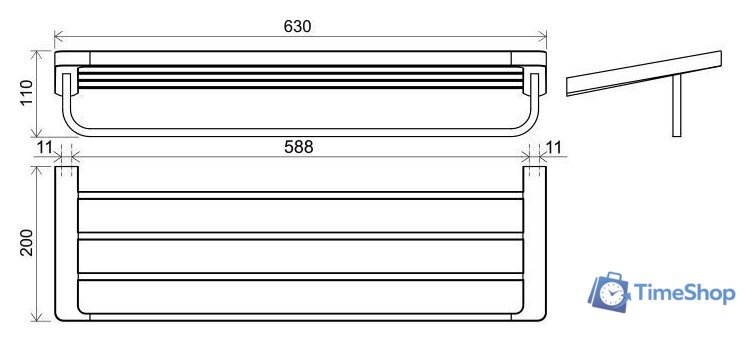 Полка для полотенца Ravak X07P327 - Изображение №2 — Интернет-магазин Time-Shop