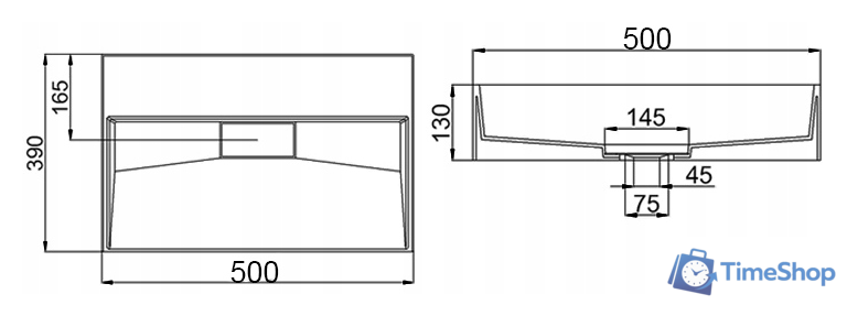 Умывальник Rea Goya 50 - Изображение №8 — Интернет-магазин Time-Shop