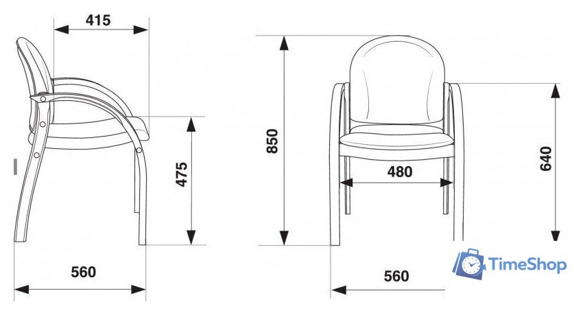 Офисный стул Бюрократ Джуно (светло-бежевый) - Изображение №2 — Интернет-магазин Time-Shop