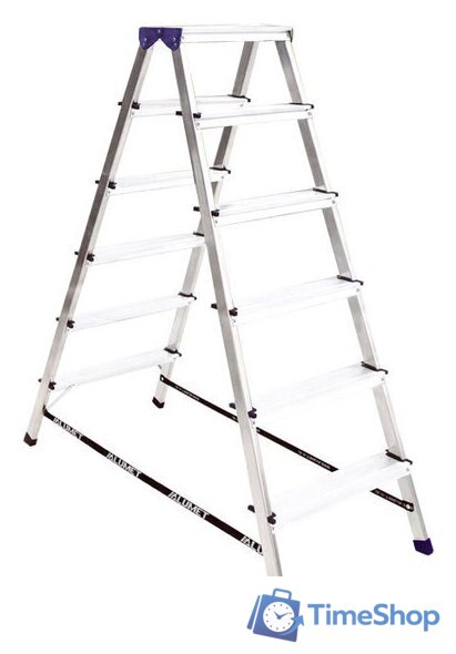 Лестница-стремянка Алюмет алюминиевая двухсторонняя AD7206 - Изображение №1 — Интернет-магазин Time-Shop