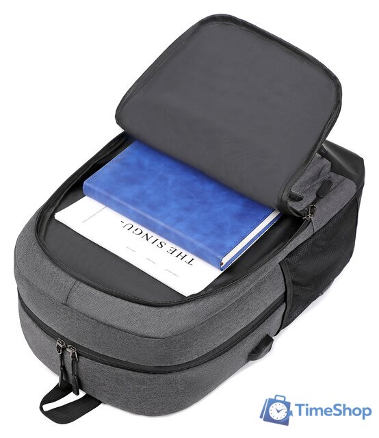 Городской рюкзак Miru Sallerus 15.6 (серый) - Изображение №8 — Интернет-магазин Time-Shop