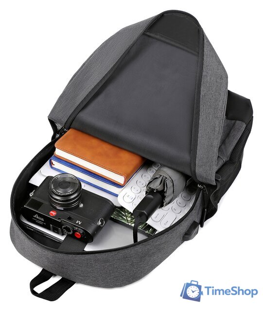 Городской рюкзак Miru Sallerus 15.6 (серый) - Изображение №9 — Интернет-магазин Time-Shop