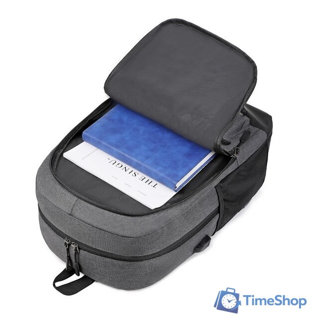 Городской рюкзак Miru Sallerus 15.6 (серый) - Изображение №19 — Интернет-магазин Time-Shop