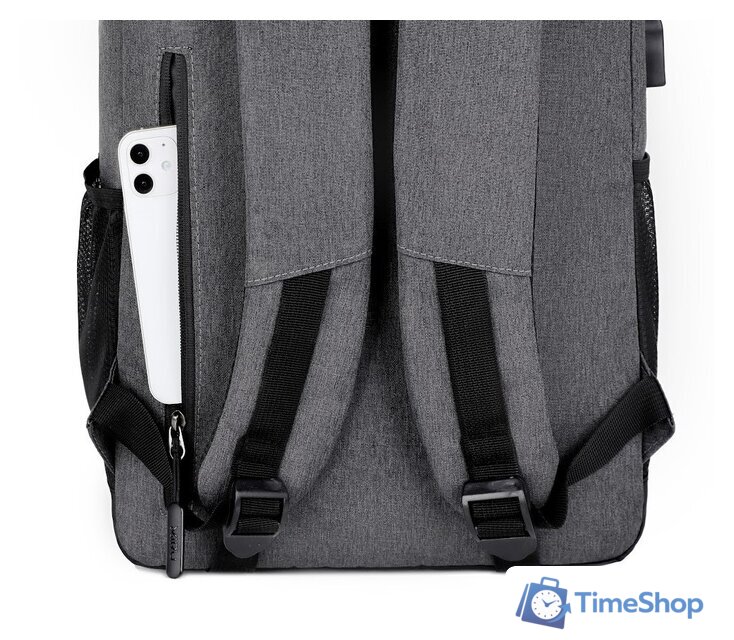Городской рюкзак Miru Sallerus 15.6 (серый) - Изображение №15 — Интернет-магазин Time-Shop