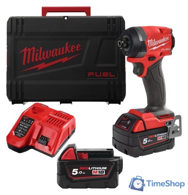 Винтоверт Milwaukee M18 FUEL M18FID3-502X 4933479865 (с 2-мя АКБ, кейс) - Изображение №1 — Интернет-магазин Time-Shop