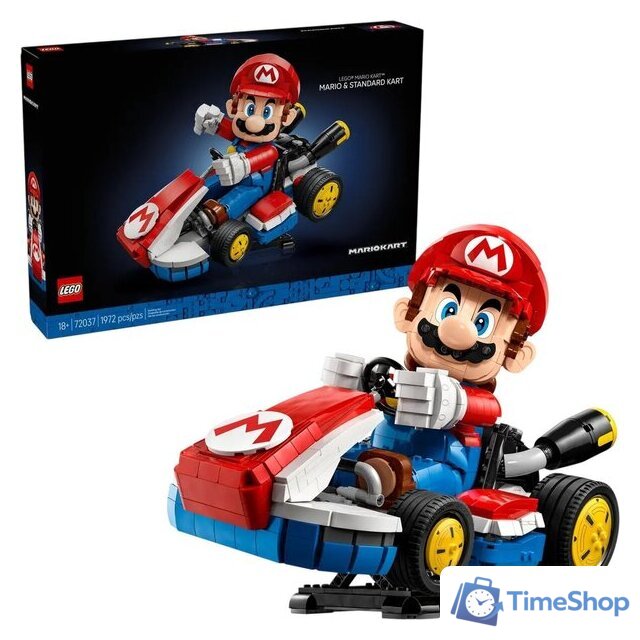 Конструктор LEGO Super Mario 72037 Mario Kart – Mario & Standard Kart - Изображение №1 — Интернет-магазин Time-Shop