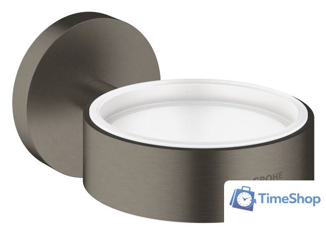 Держатель для мыльницы и стакана Grohe Essentials 40369AL1 (матовый темный графит) - Изображение №1 — Интернет-магазин Time-Shop