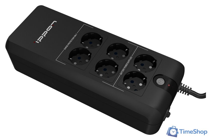 Источник бесперебойного питания IPPON Back Verso 600 - Изображение №2 — Интернет-магазин Time-Shop