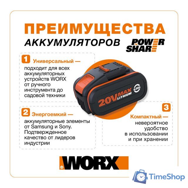 Пылесос Worx WX031.9 (без АКБ и ЗУ) - Изображение №11 — Интернет-магазин Time-Shop