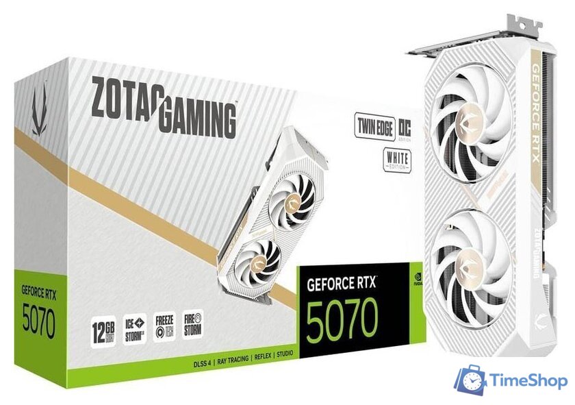 Видеокарта ZOTAC Gaming GeForce RTX 5070 Twin Edge OC White Edition ZT-B50700Q-10P - Изображение №8 — Интернет-магазин Time-Shop