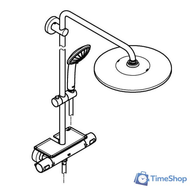 Душевая система  Grohe Vitalio Joy 310 26401001 - Изображение №13 — Интернет-магазин Time-Shop