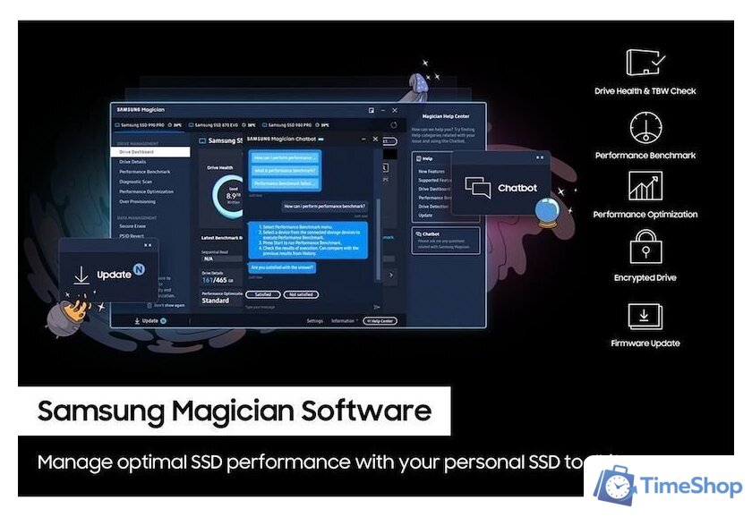 SSD Samsung 990 Pro с радиатором 2TB MZ-V9P2T0CW - Изображение №7 — Интернет-магазин Time-Shop