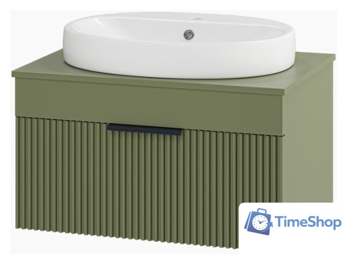  Brevita Тумба под умывальник Enfida 70 ENF-06070-0841Я (зеленый матовый) - Изображение №1 — Интернет-магазин Time-Shop