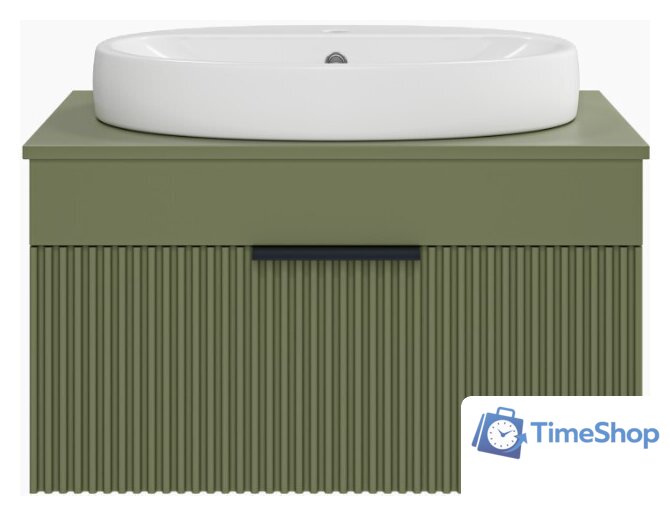  Brevita Тумба под умывальник Enfida 70 ENF-06070-0841Я (зеленый матовый) - Изображение №2 — Интернет-магазин Time-Shop